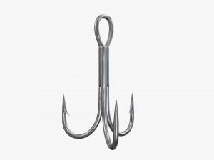 Fishing hook triple 3D Model