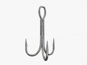 Fishing hook triple 3D Model