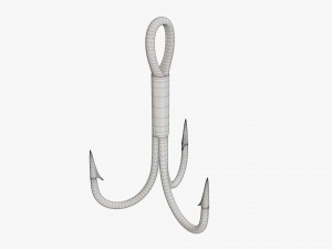 Fishing hook triple 3D Model