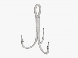 Fishing hook triple 3D Model
