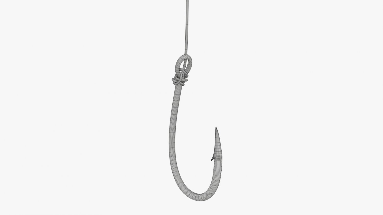 Fishing hook with line 3D Model in Sports Equipment 3DExport