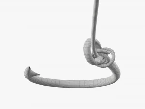 Fishing hook with line 3D Model