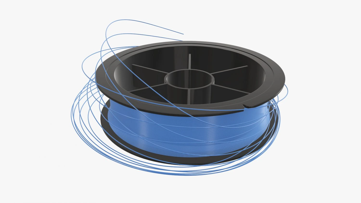 Hilo de pescar con carrete simple 01 Modelo 3D .c4d .max .obj .3ds .fbx .stl .blend 