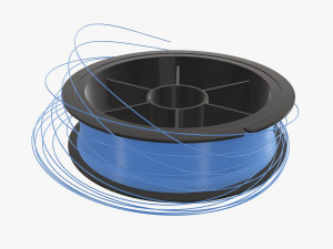 Fishing line with spool single 01 Modelo 3D
