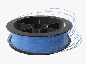 Fishing line with spool single 01 Modelo 3D