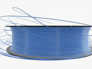 Hilo de pescar con carrete simple 01 Modelo 3D