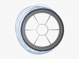 Hilo de pescar con carrete simple 01 Modelo 3D