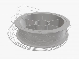 Fishing line with spool single 01 Modelo 3D