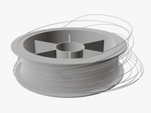 Fishing line with spool single 01 Modelo 3D