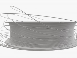 Fishing line with spool single 01 Modelo 3D