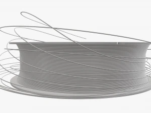 Hilo de pescar con carrete simple 01 Modelo 3D