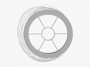 Fishing line with spool single 01 Modelo 3D