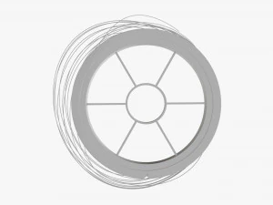 Hilo de pescar con carrete simple 01 Modelo 3D