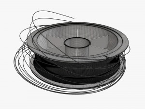Fishing line with spool single 01 Modelo 3D