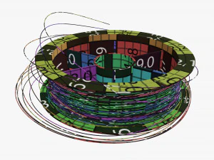 Hilo de pescar con carrete simple 01 Modelo 3D