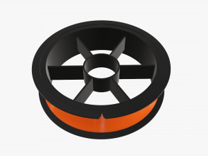 Fishing line with spool single 02 Modelo 3D