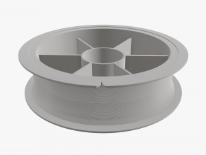 Fishing line with spool single 02 Modelo 3D