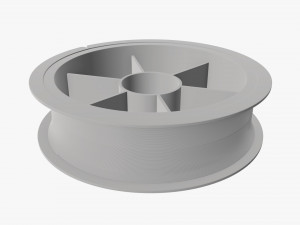 Fishing line with spool single 02 Modelo 3D