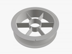 Fishing line with spool single 02 Modelo 3D
