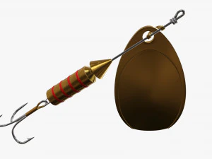 Fishing spinner bait 01 3D Model