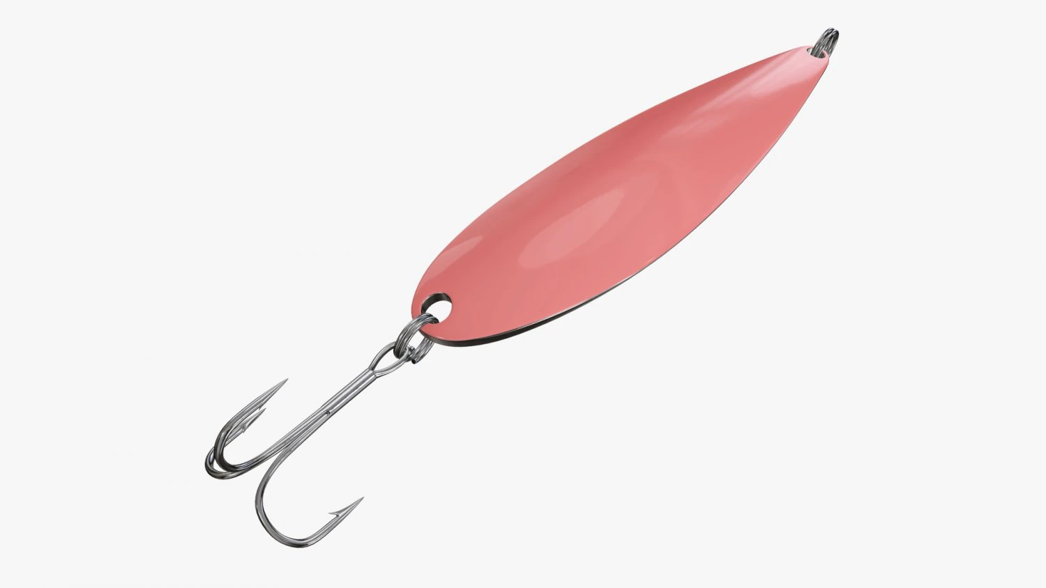 Fishing spoon bait 05 3D Model .c4d .max .obj .3ds .fbx .stl .blend