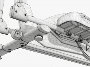 Fitness elliptical cross trainer 3D Model