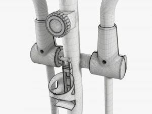 Fitness elliptical cross trainer 3D Model