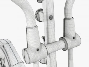 Fitness elliptical cross trainer 3D Model