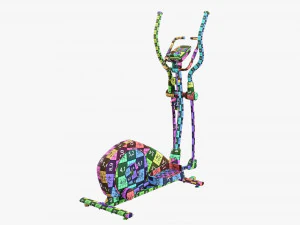 Fitness elliptical cross trainer 3D Model