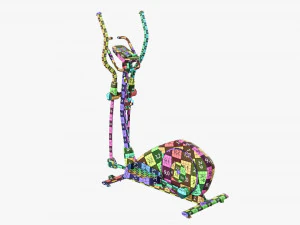 Fitness elliptical cross trainer 3D Model