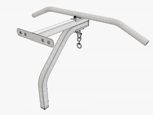 Fitness pull-up bar 01 3D Model