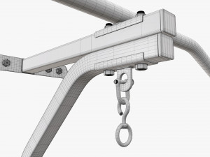 Fitness pull-up bar 01 3D Model