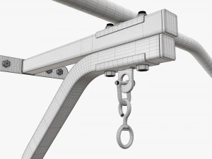 Fitness pull-up bar 01 3D Model