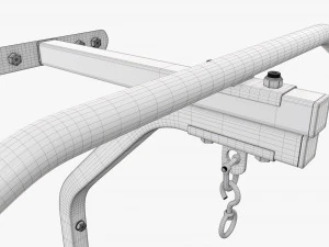 Fitness pull-up bar 01 3D Model