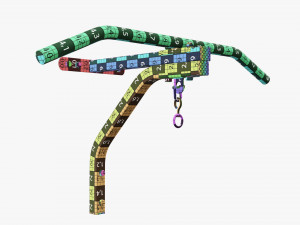 Fitness pull-up bar 01 3D Model