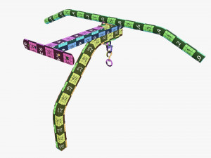 Fitness pull-up bar 01 3D Model