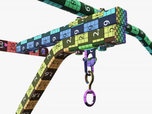 Fitness pull-up bar 01 3D Model