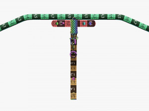 Fitness pull-up bar 01 3D Model