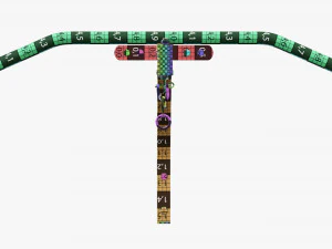 Fitness pull-up bar 01 3D Model