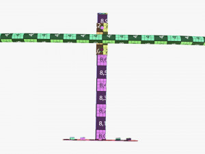 Fitness pull-up bar 01 3D Model