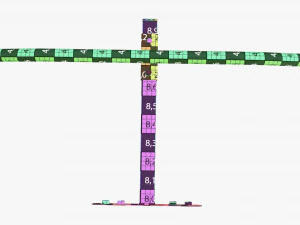 Fitness pull-up bar 01 3D Model