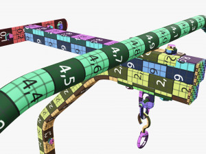 Fitness pull-up bar 01 3D Model