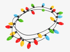 Glowing Christmas lights 3D Модель