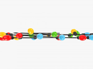 Glowing Christmas lights 3D-Modell