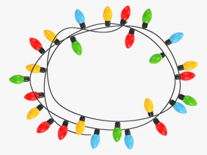 Glowing Christmas lights 3D Model