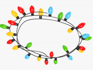 Glowing Christmas lights 3D Model