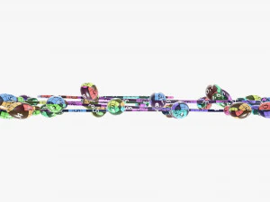 Glowing Christmas lights 3D Model