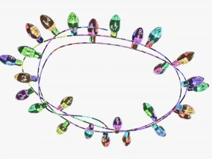 Glowing Christmas lights 3D Model