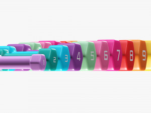Hexagonal dumbbells Model 3D
