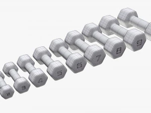 mancuernas hexagonales Modelo 3D